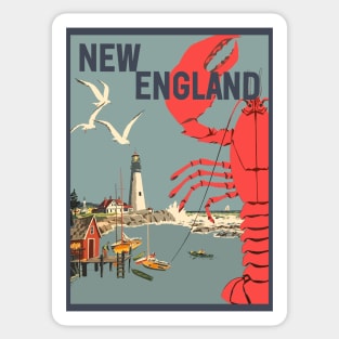 Vintage Style New England Sticker